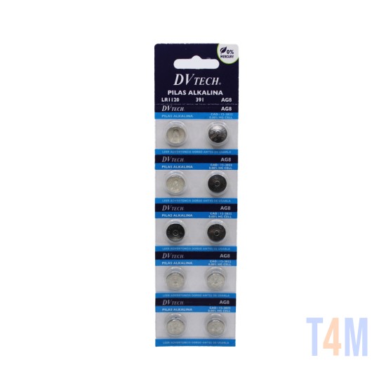 DV TECH ALKALINA BUTTON CELL BATTERY LR1120/391/AG8